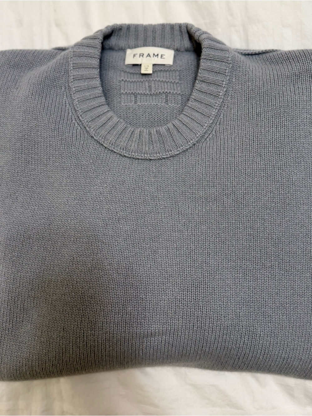Frame Denim Men's Crewneck Cashmere Sweater in Slate Gray/Blue
